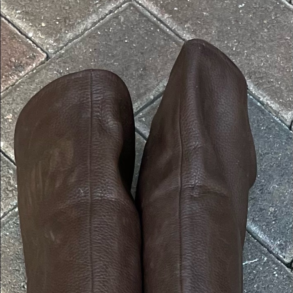 Vince Camuto brown leather tall boots - Picture 6 of 10